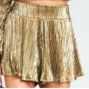 Show Me Your MuMu Gold Metallic Shorts